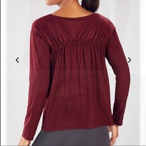 Fabletics Cashel Cinched L/S Top color Maroon